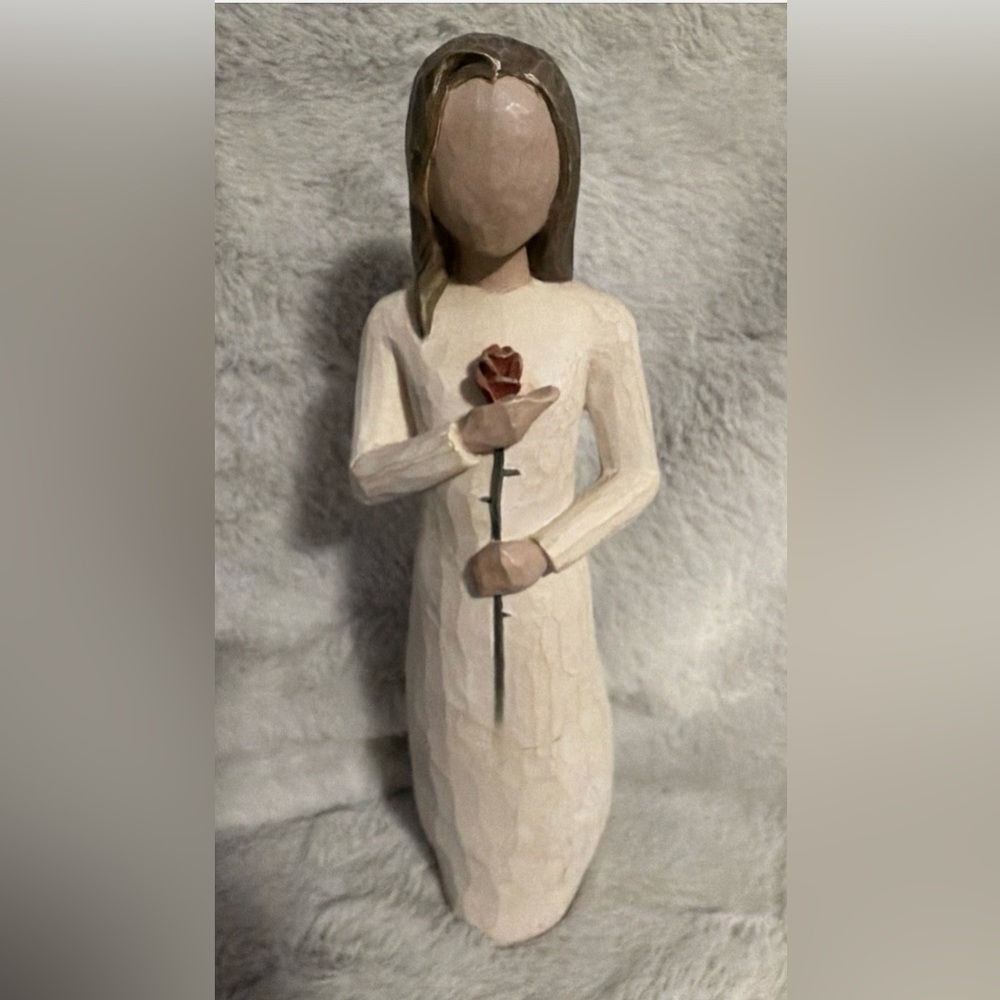 Willow Tree Figurine with Red Rose